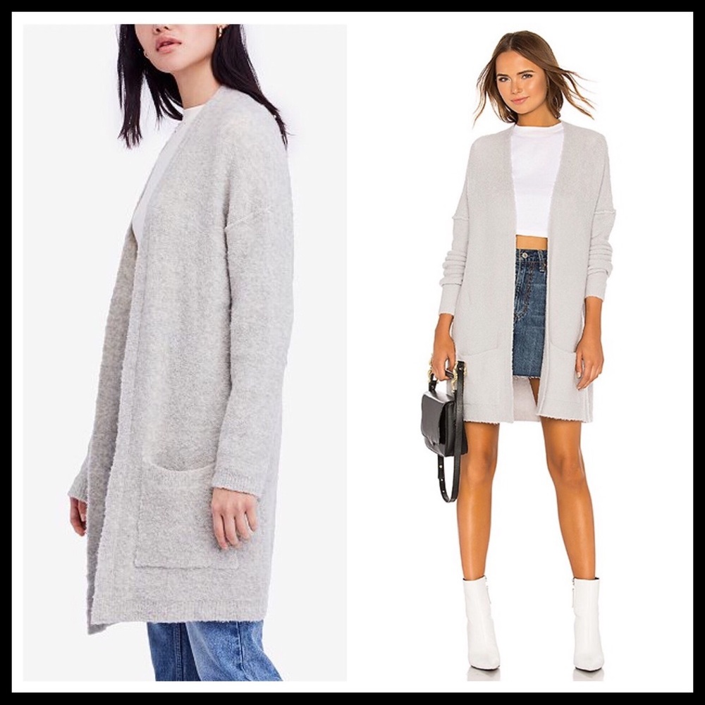 FREE PEOPLE OVERSIZED LONG KNIT POCKETS CARDIGAN - Picture 2 of 8